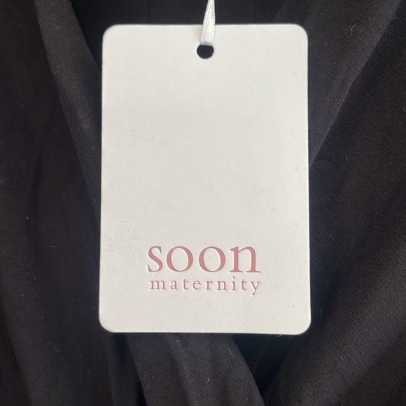 Soon Maternity | Rio 3/4 Sleeve Black Dress - Picture 3 of 5